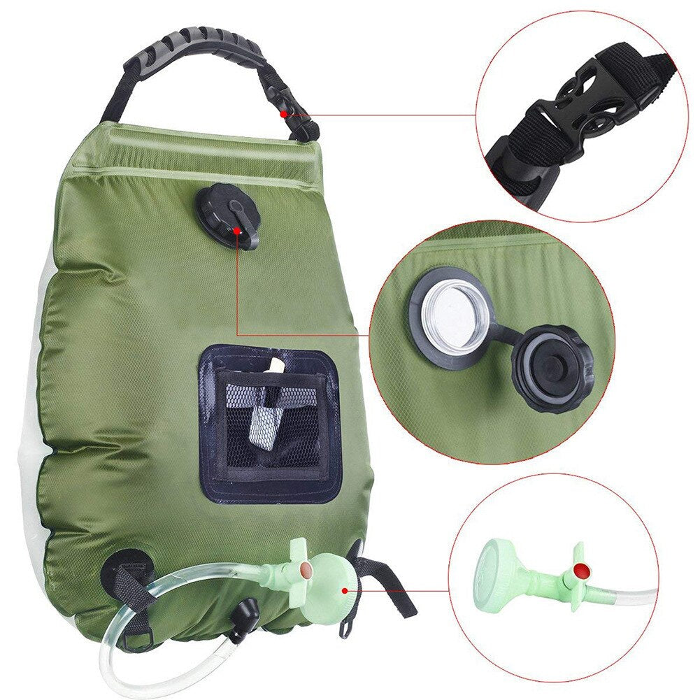 Bag Shower Solar Heated 20L Portable