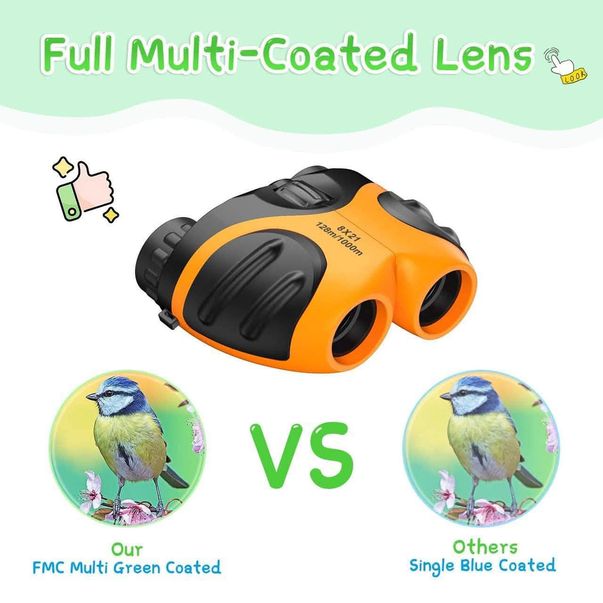 Binoculars Compact Shockproof High Resolution