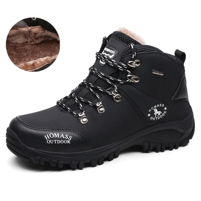 Boots Snow Hiking Waterproof NonSlip Leather Men