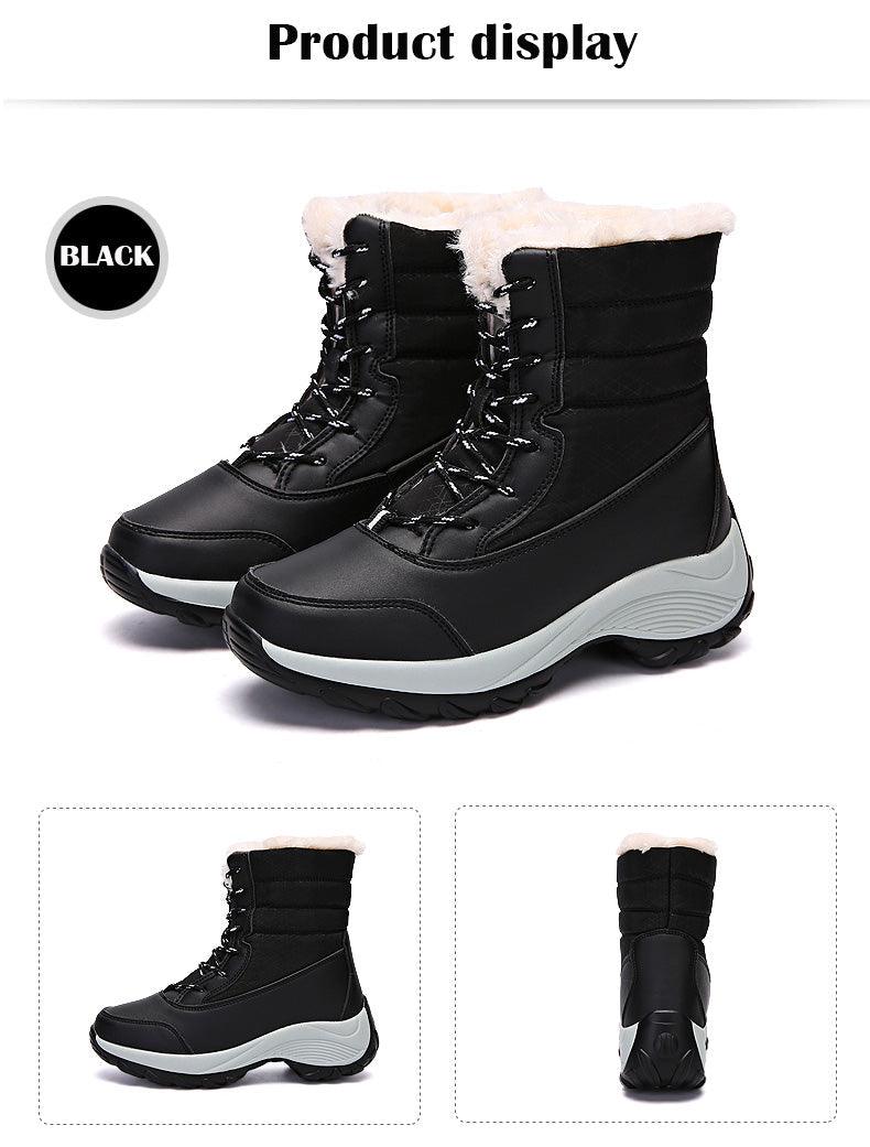 Boots Snow Hiking Waterproof NonSlip Leather Women