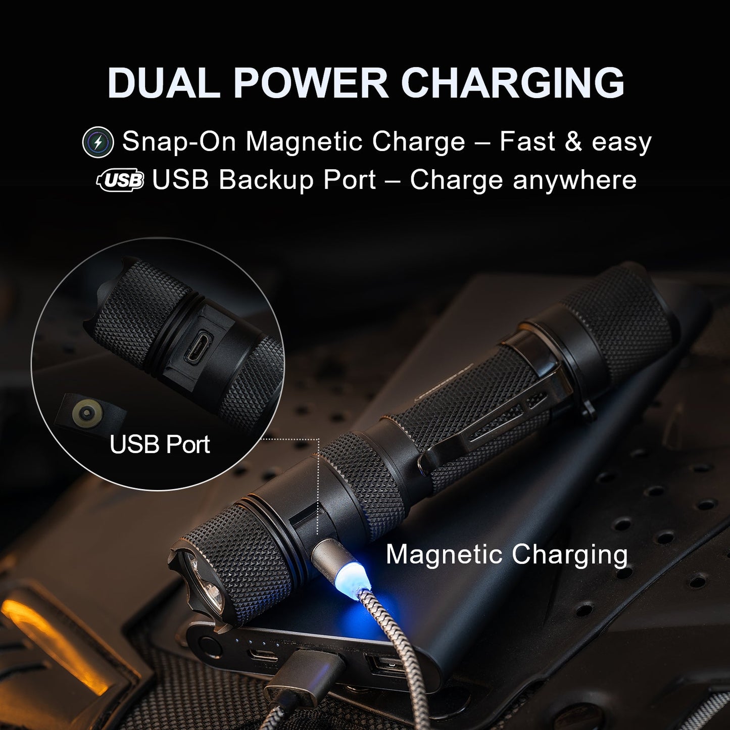Flashlight EDC Tactical E9R GEN4 2550 Lumen