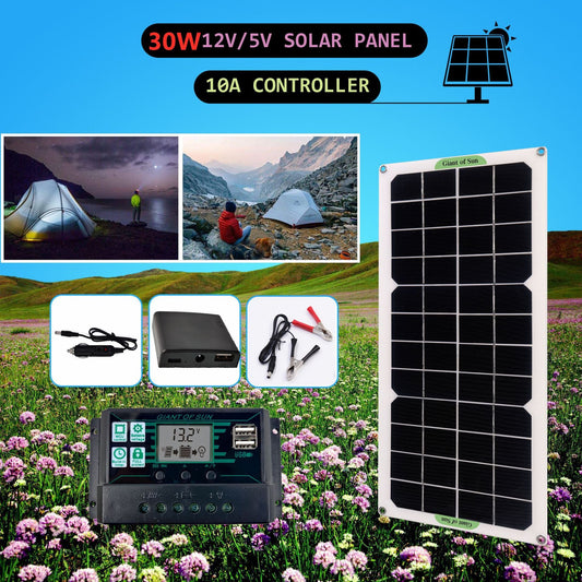 AlphaLife247 Monocrystalline Solar Battery Charger 30W featuring 2A charging current