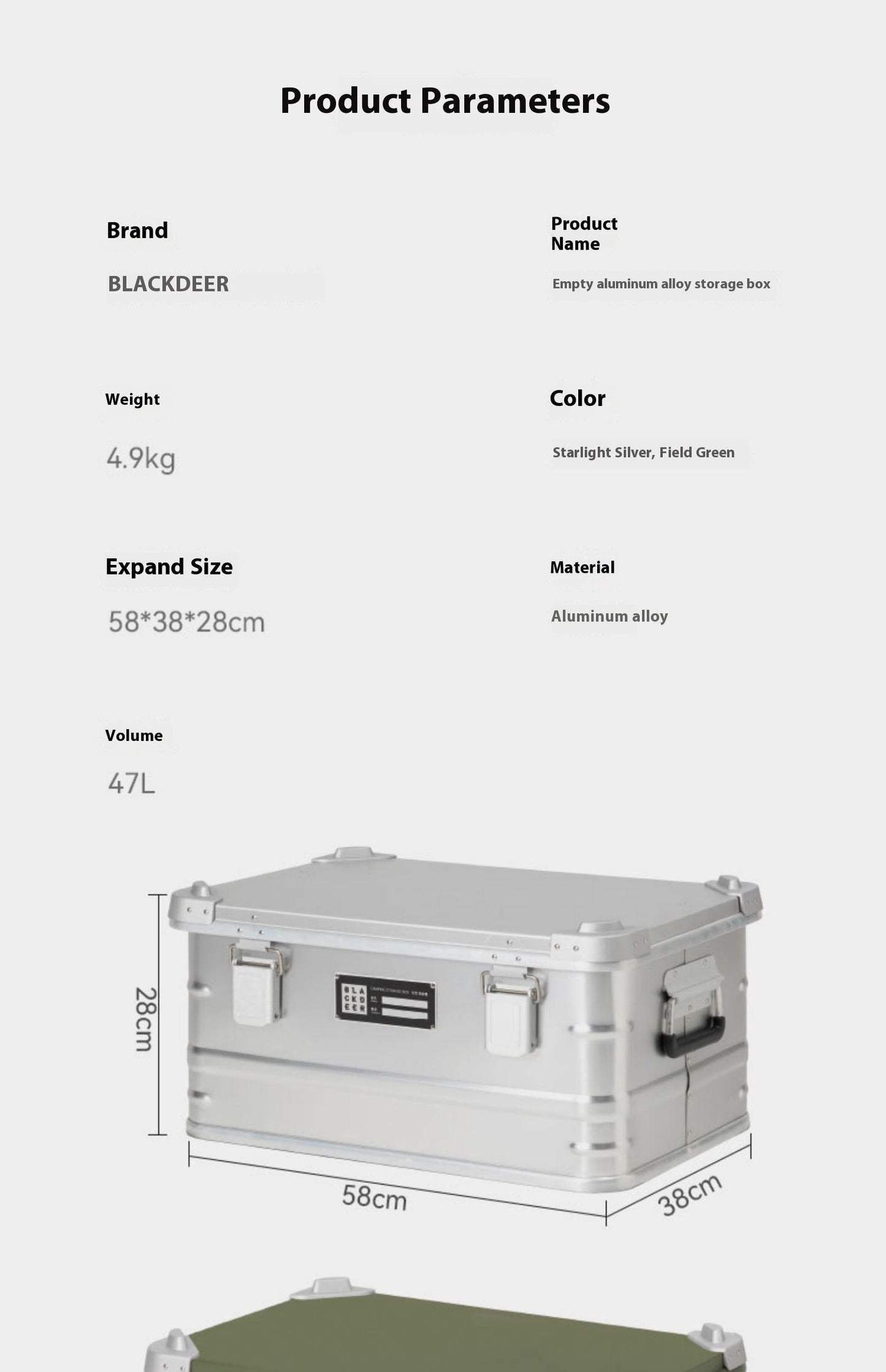Box Storage Food Aluminum Alloy