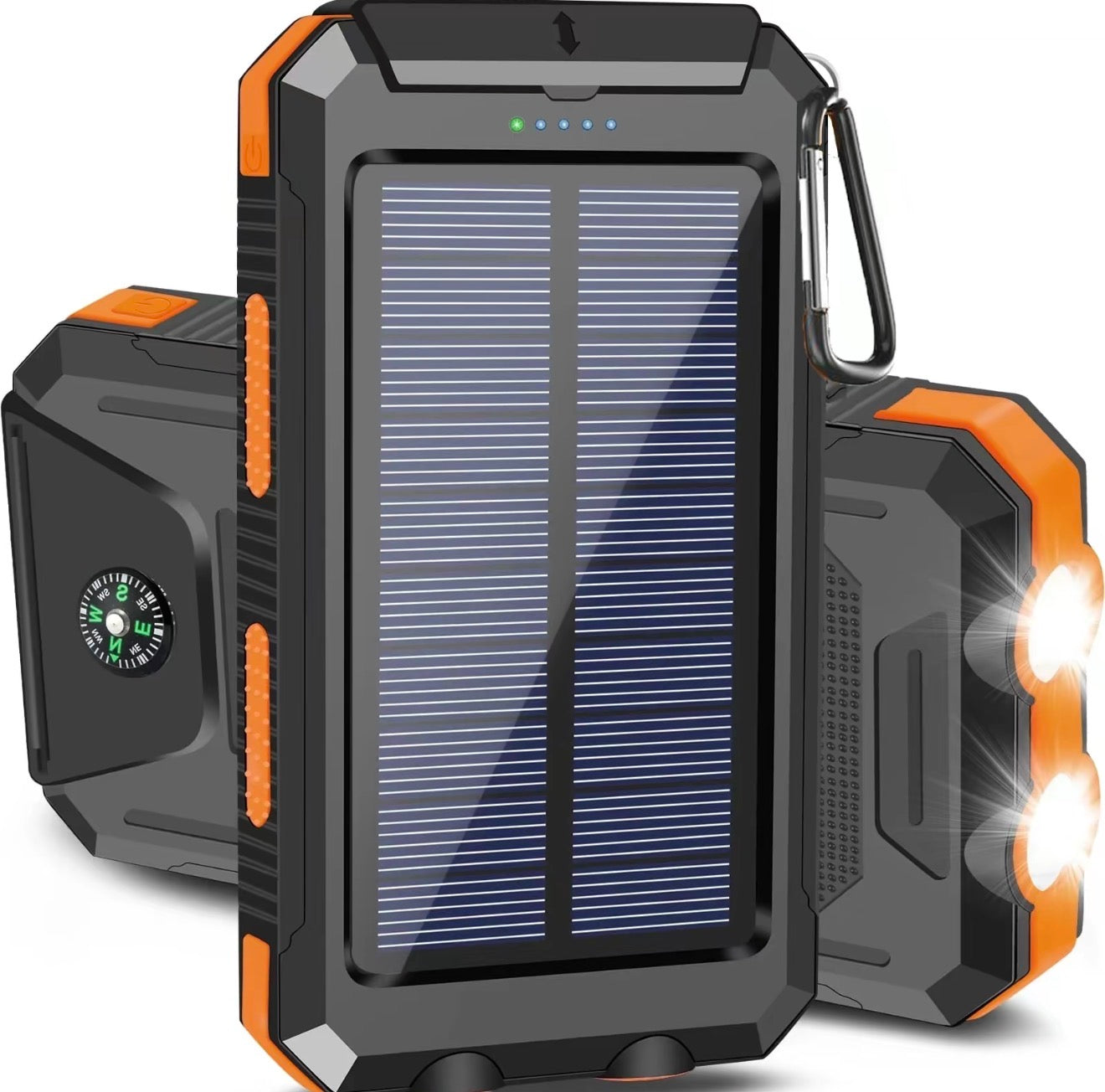 AlphaLife247 SolarCharge Outdoor Power Bank featuring Dual USB Ports and Integrated Solar Charging