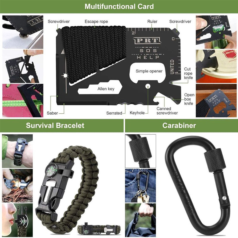 Kit Survival Military-Grade w/Mini Camping Tools