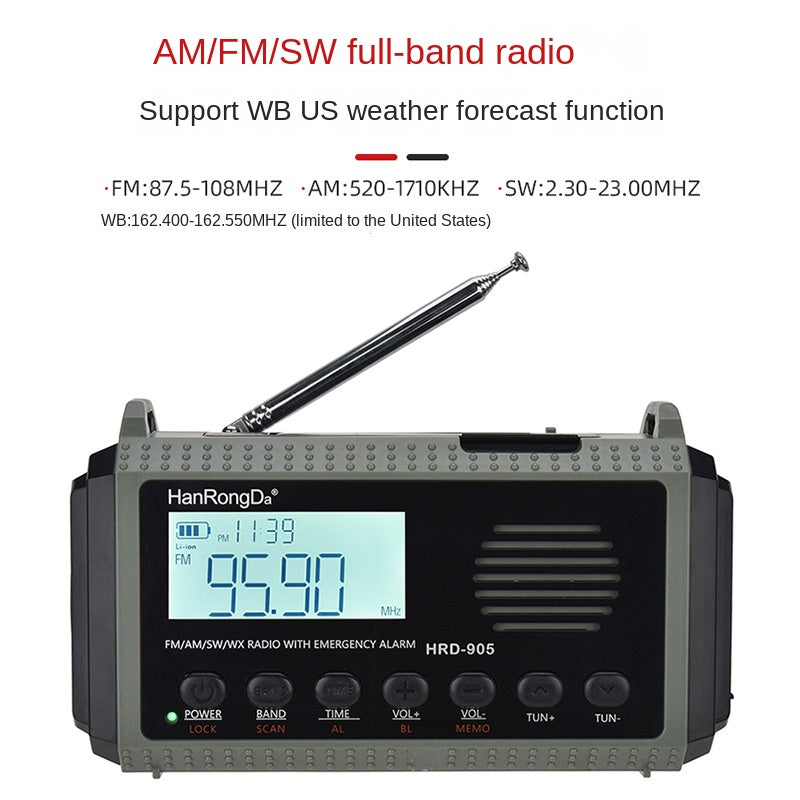 HRD-905 Emergency Hub Radio Solar Full Band