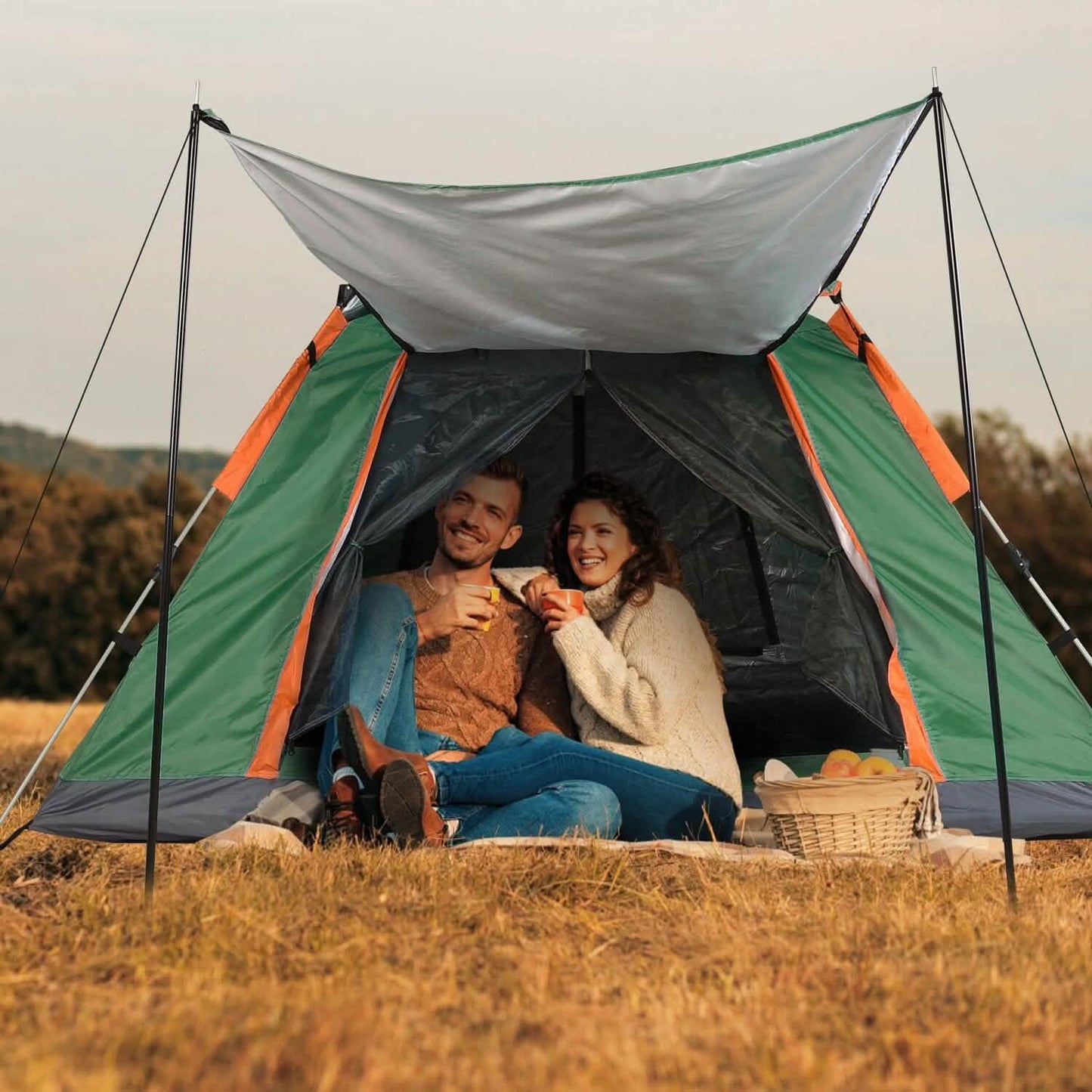 Tent Camping Foldable Waterproof 4-5 PAX