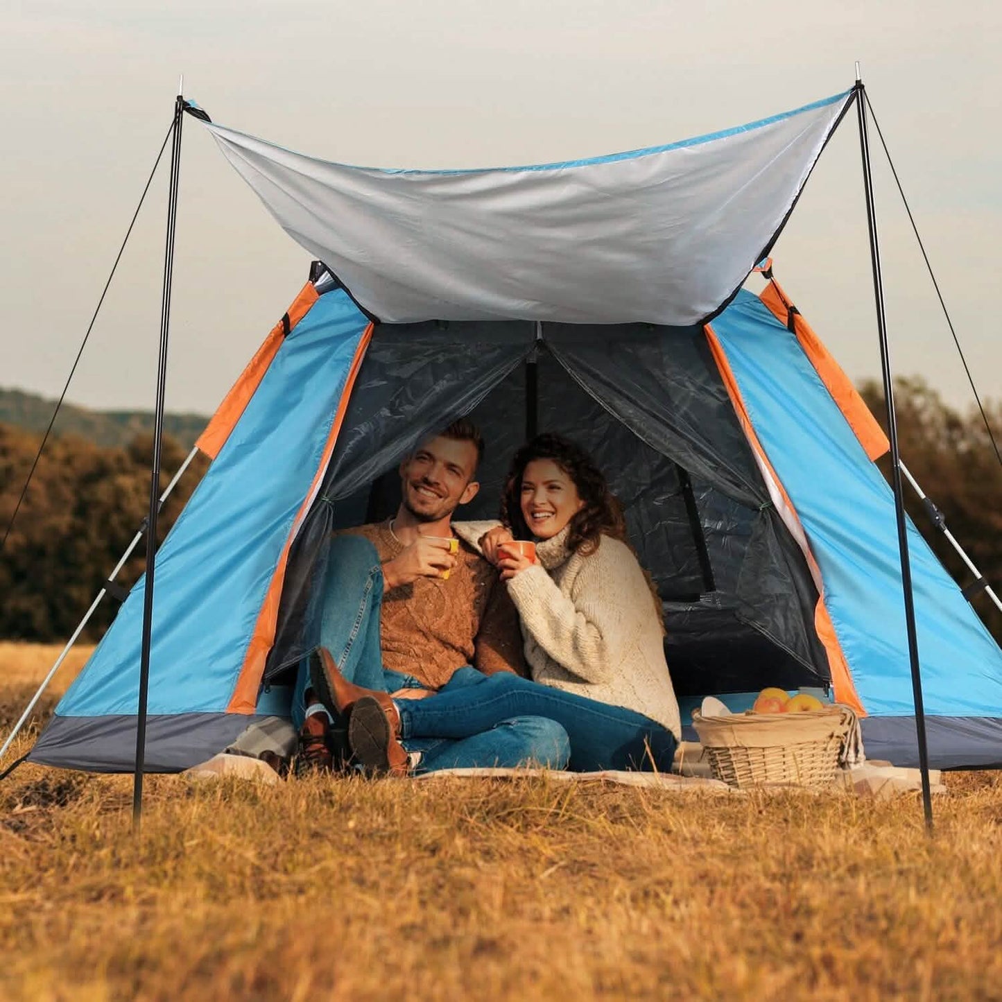 Tent Camping Foldable Waterproof 4-5 PAX