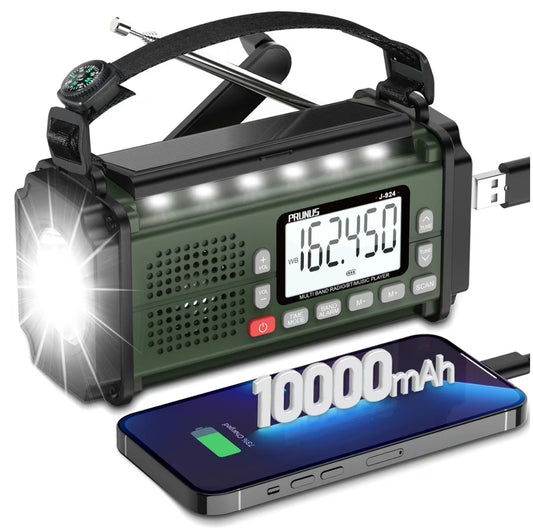 AlphaLife247 StormGuard Pro Emergency Radio and multi-power communication and power hub, designed for efficient, off-grid energy independence and long-term power maintenance in your essential field and emergency gear.