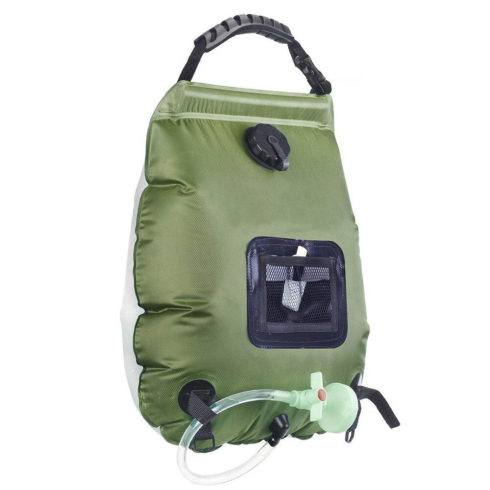 AlphaLife247 Bag Shower Solar Heated 20L Portable, durable and efficient solar-powered field shower for outdoor hygiene.