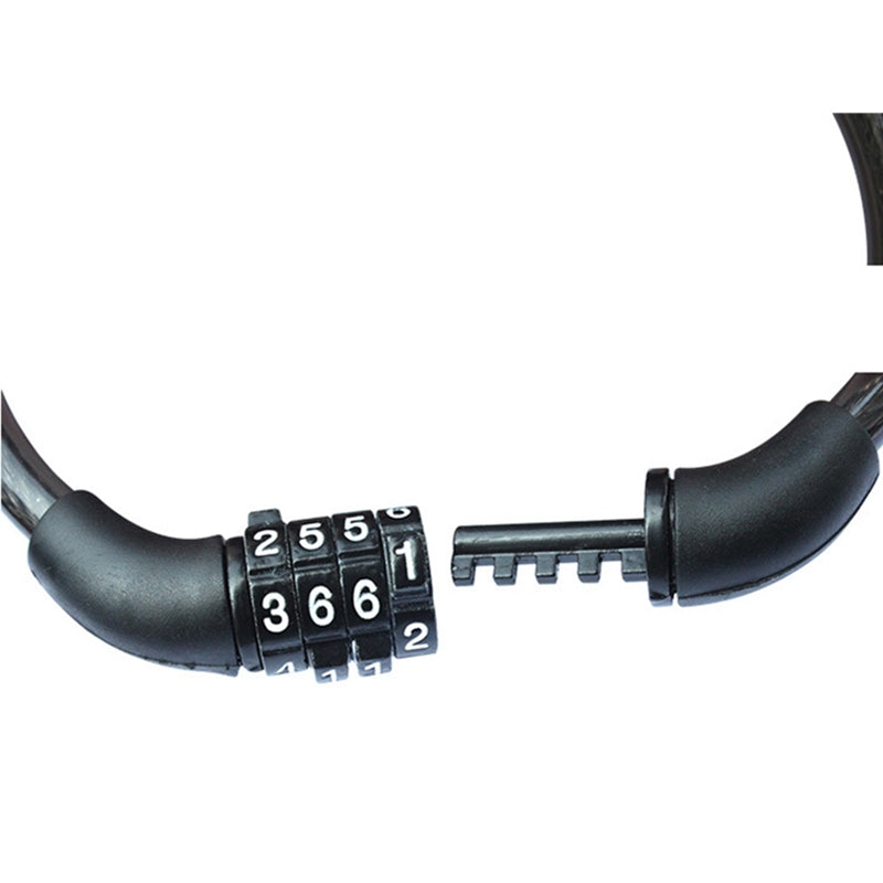 AlphaLife247 BG-8100 compact combination cable lock in black, optimized for secure helmet and gear retention.