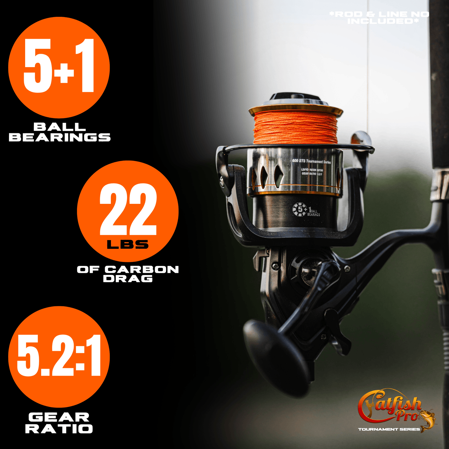 Reel Spinning Front/Rear Drag Ambidextrous 600STS