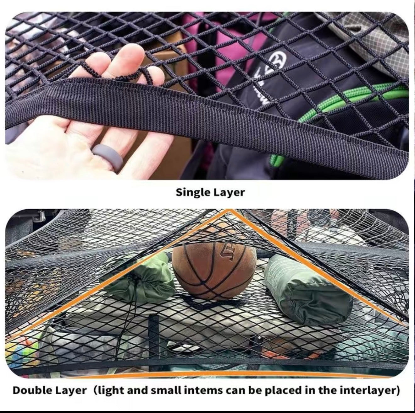 Net Cargo Elastic StretchHold w/6x Carabiners
