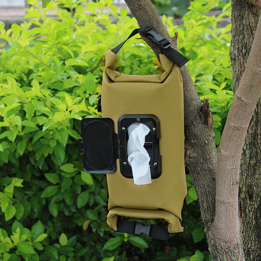 AlphaLife247 Waterproof Canvas Tissue Dispenser, versatile and durable storage for tissues in camping and outdoor environments.