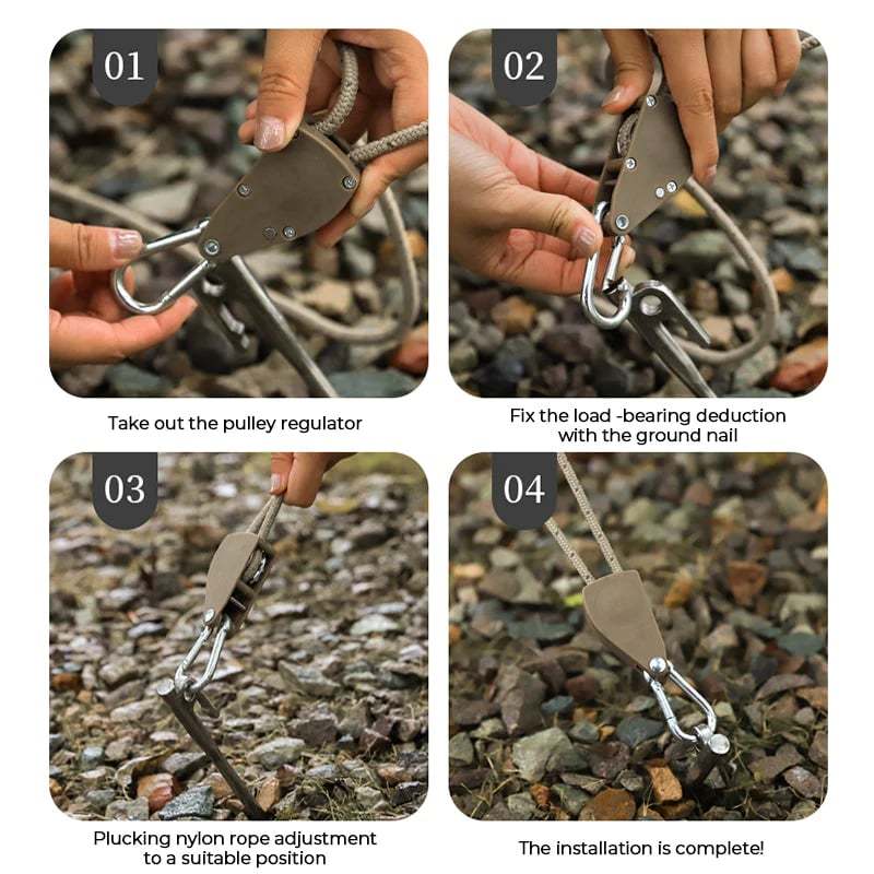 Straps Tie Down Pulley/Ratchet/Rope