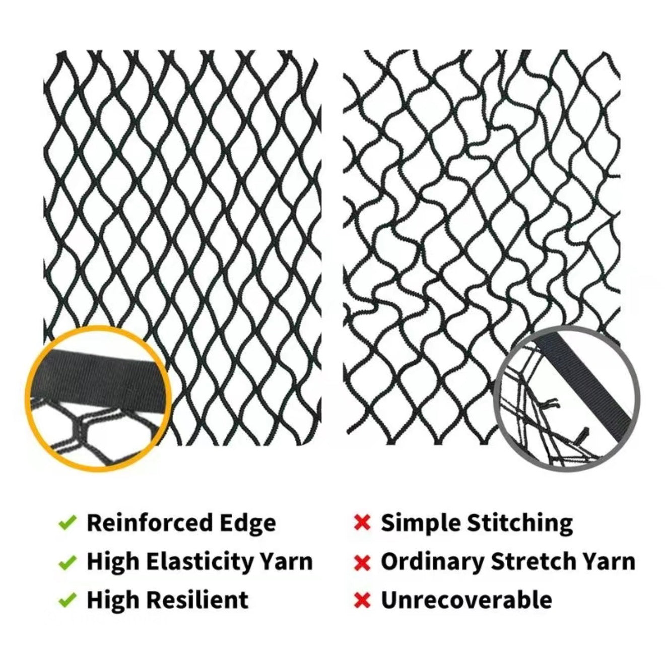 Net Cargo Elastic StretchHold w/6x Carabiners