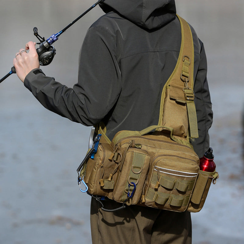Bag Tackle Fishing w/Bait Box/Stow Bag/Pole Holder