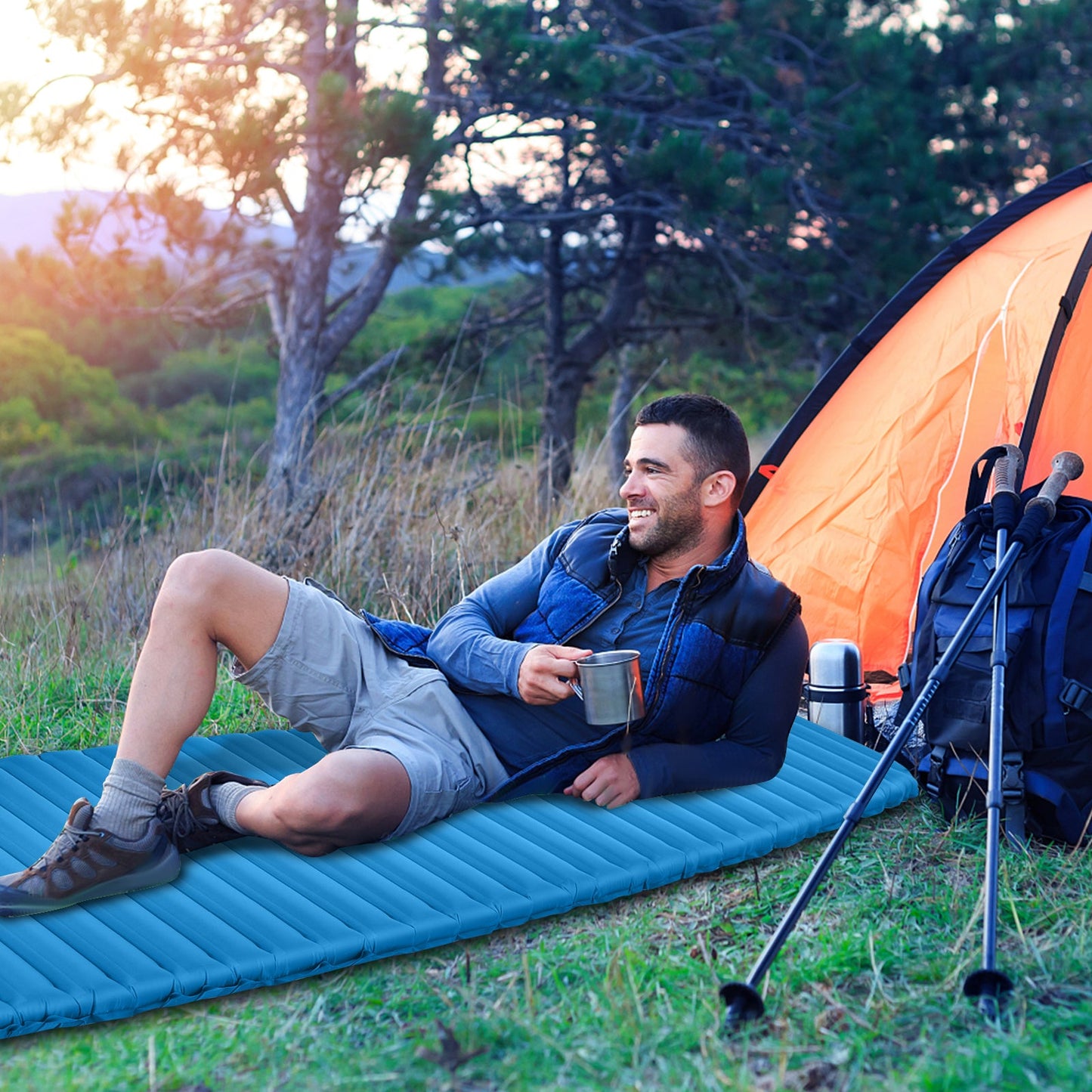 Pad Sleeping Inflatable Waterproof 3"