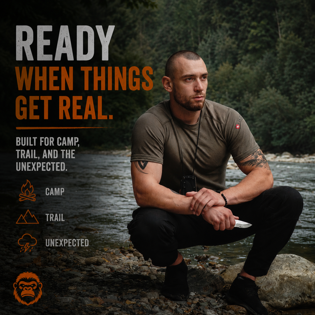 Kit Survival Knife & Fire Starter