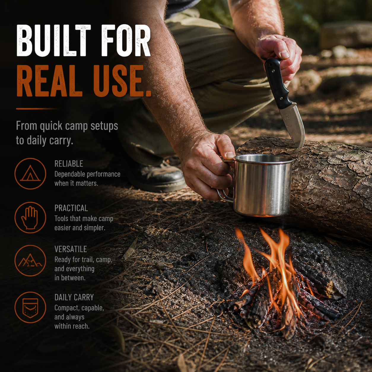 Kit Survival Knife & Fire Starter