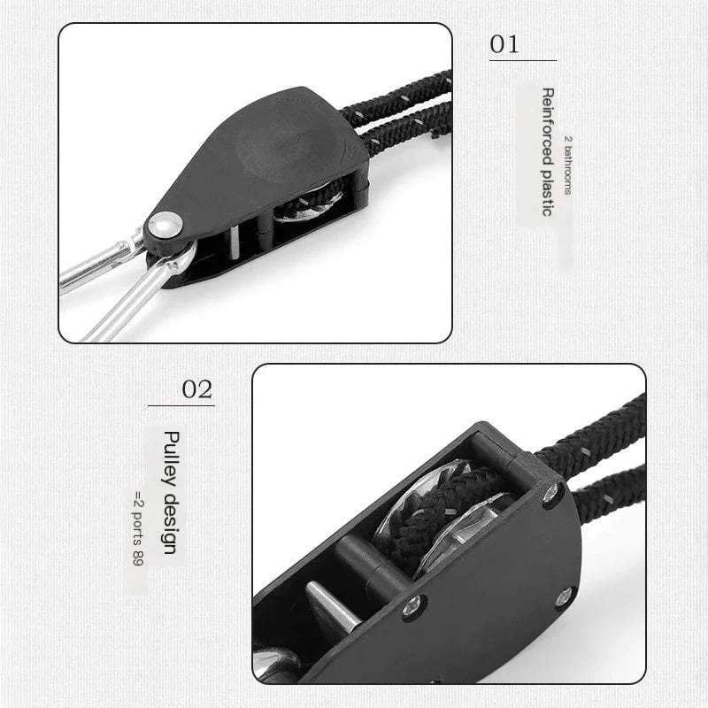 Straps Tie Down Pulley/Ratchet/Rope