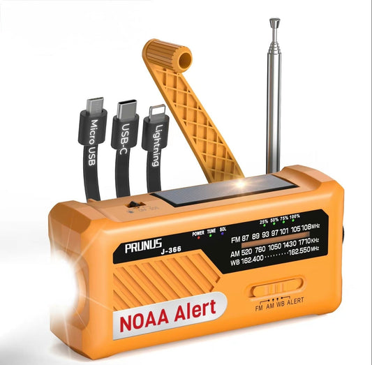 AlphaLife247 OutagePro Emergency Radio and multi-power communication and power hub, designed for efficient, off-grid energy independence and long-term power maintenance in your essential field and emergency gear.