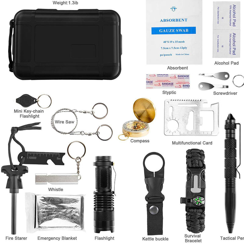 Kit Survival Military-Grade w/Mini Camping Tools