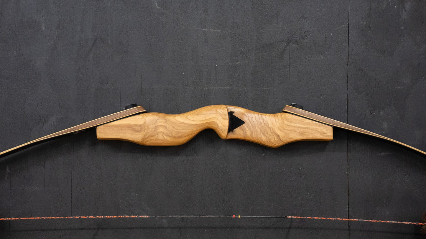 AlphaLife247 Bob Garner American-made 3-piece Takedown Recurve Bow with solid hickory riser.