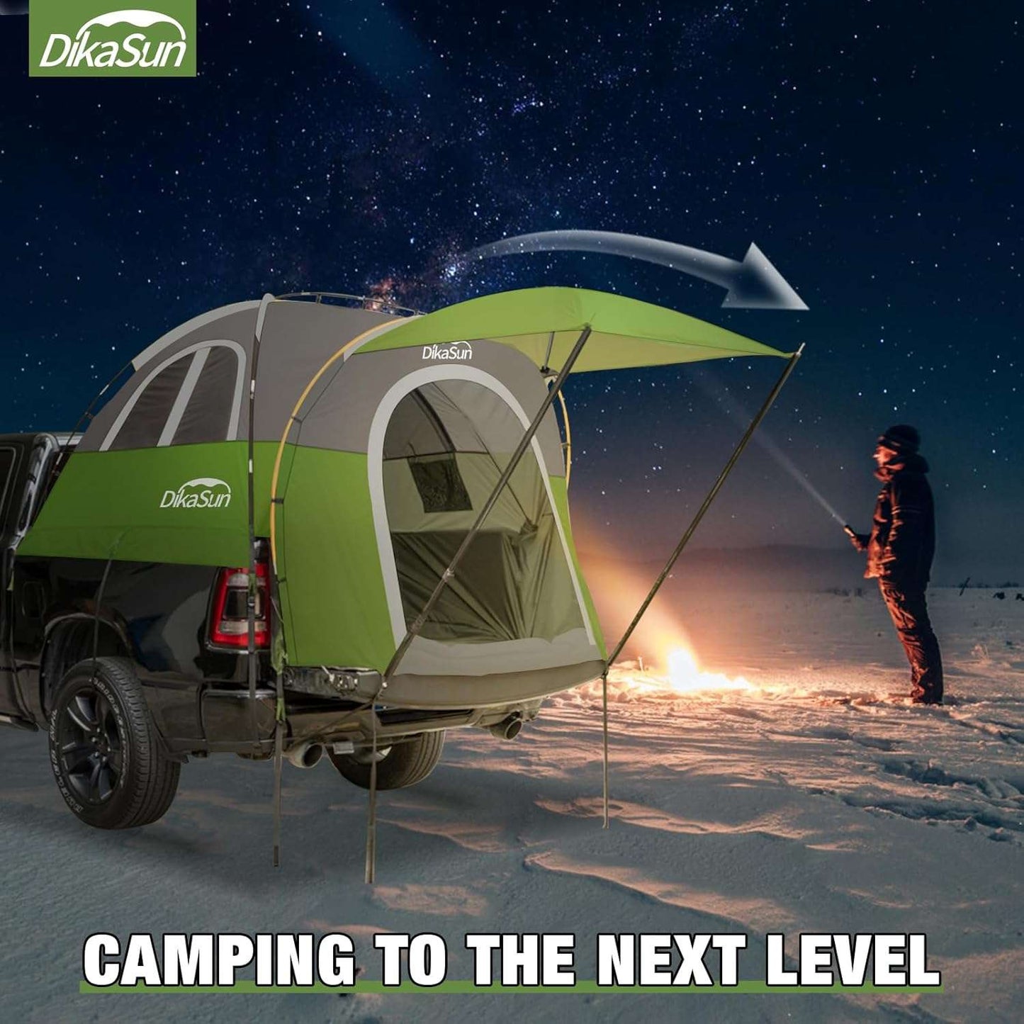 Tent Truck Bed 2-3 Pax 5.5-6.7ft w/Awning