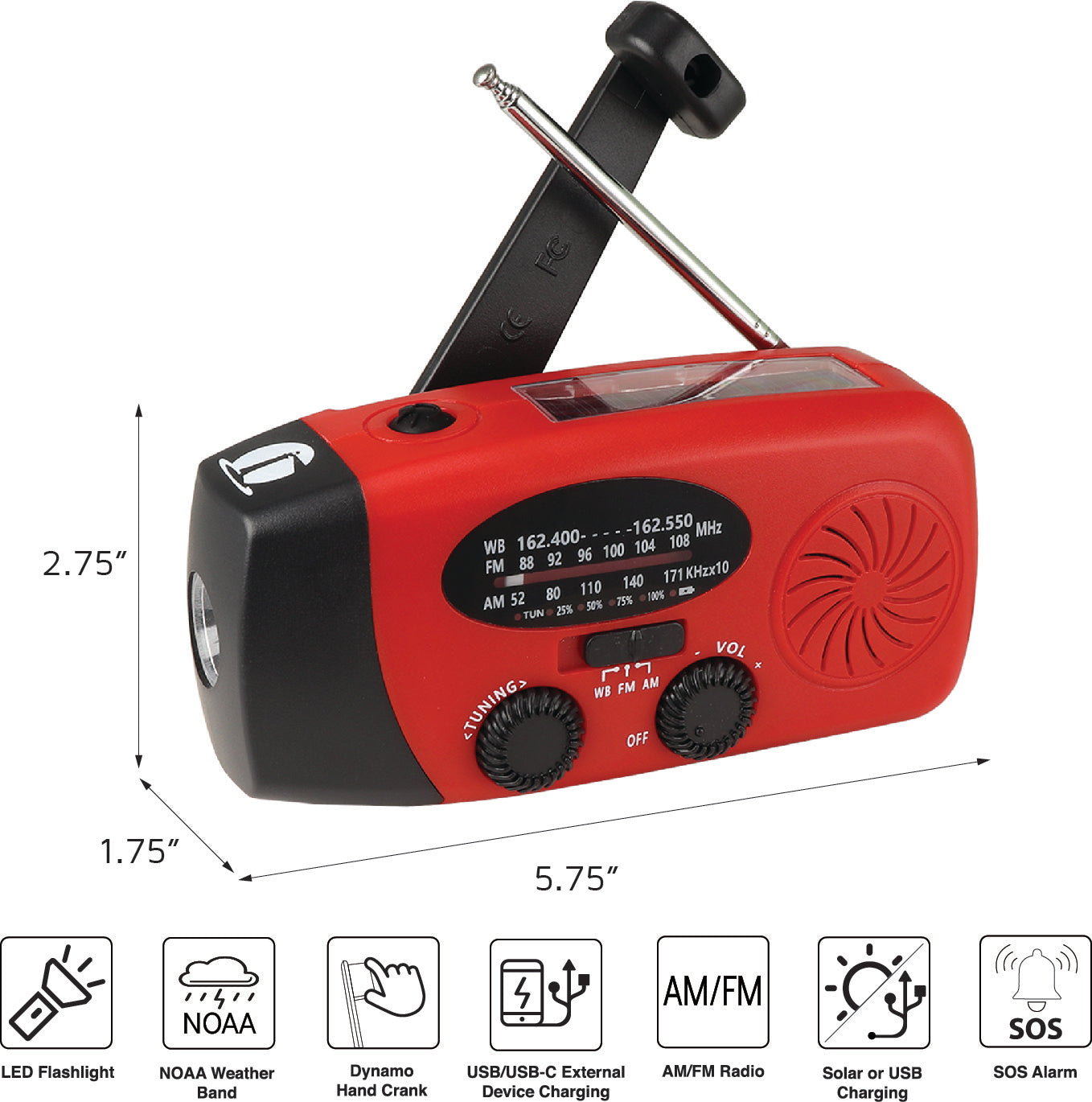 Radio Emergency Dynamo FM/AM/NOAA/SOS/Torch