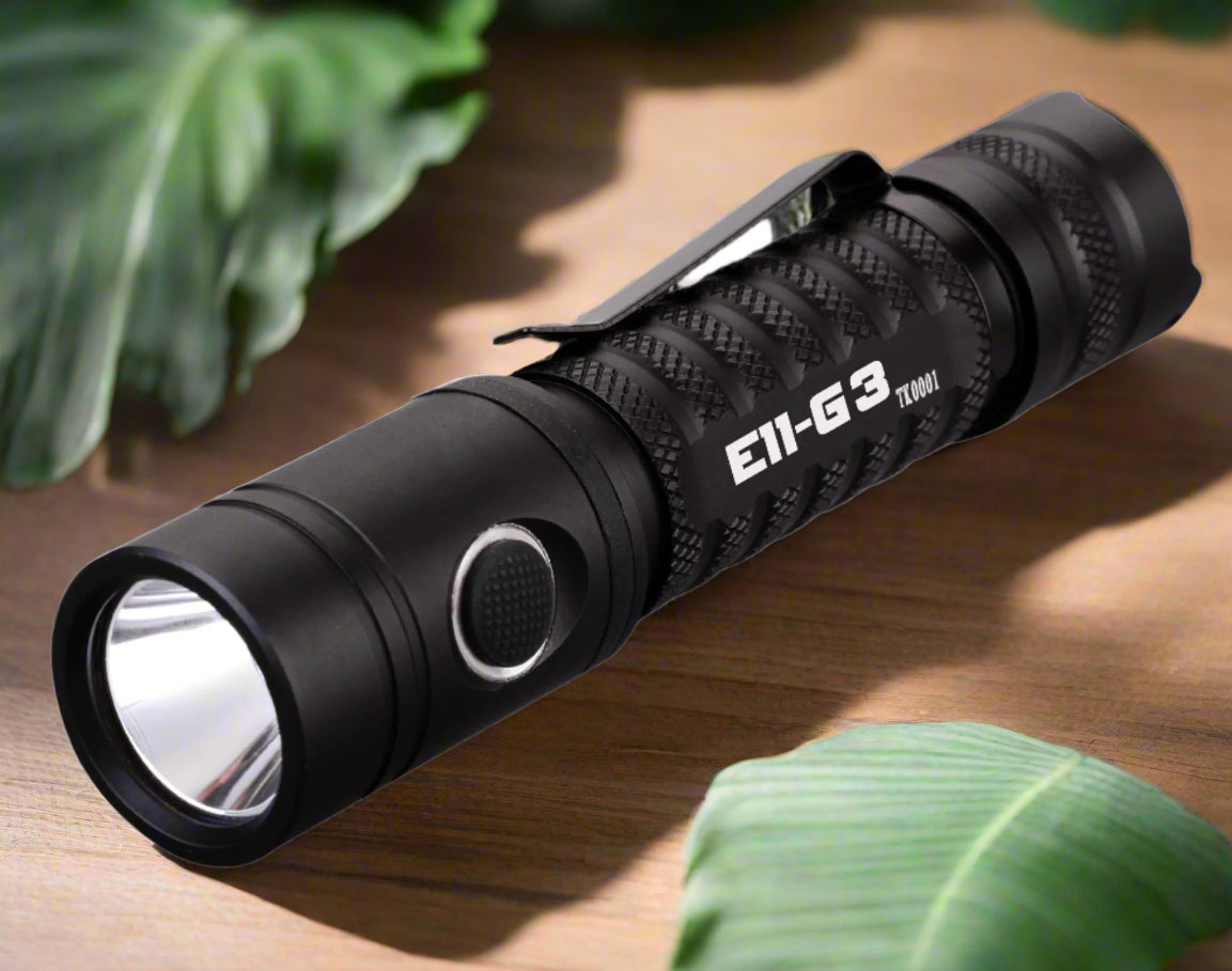 AlphaLife247 Powertac E11-Gen3 EDC Flashlight featuring 2020 Lumens and Type-C Rechargeable Battery