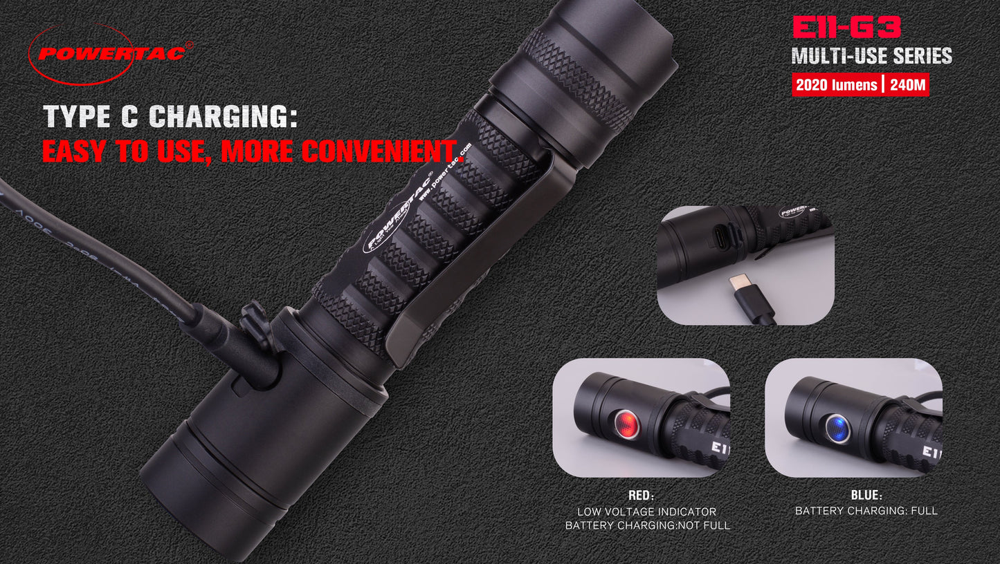 Flashlight EDC Rechargeable E11-Gen3 2020 Lumen