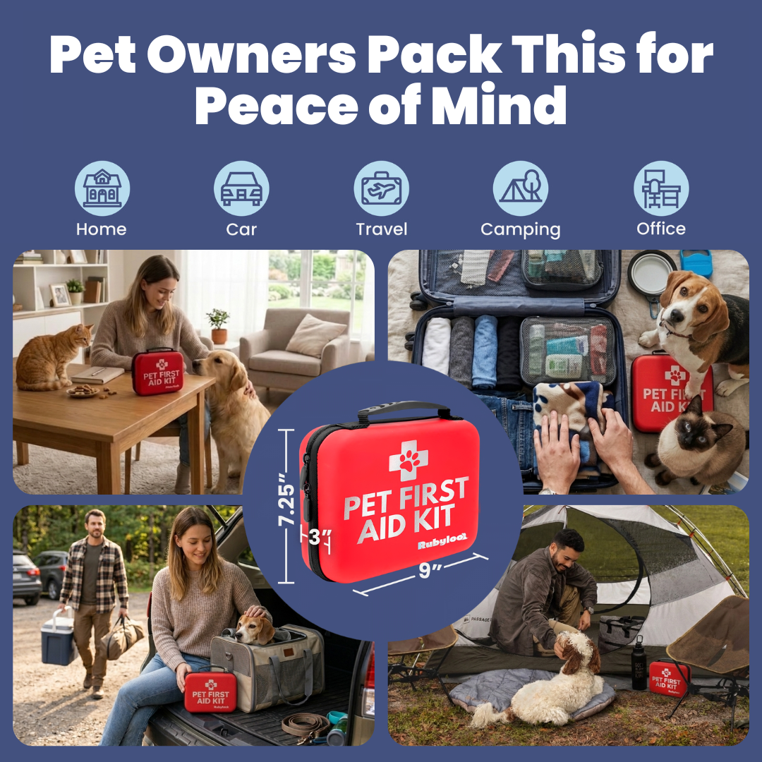 Kit First Aid Pet Dog & Cat w/Vet-Approved Essentials