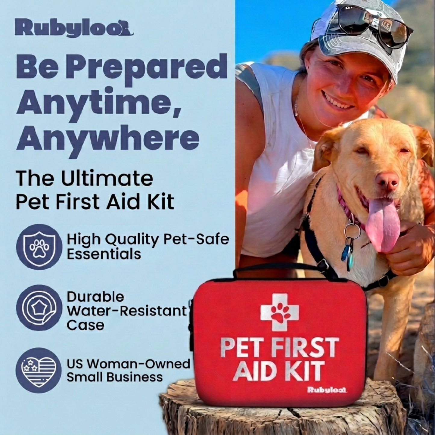 Kit First Aid Pet Dog & Cat w/Vet-Approved Essentials