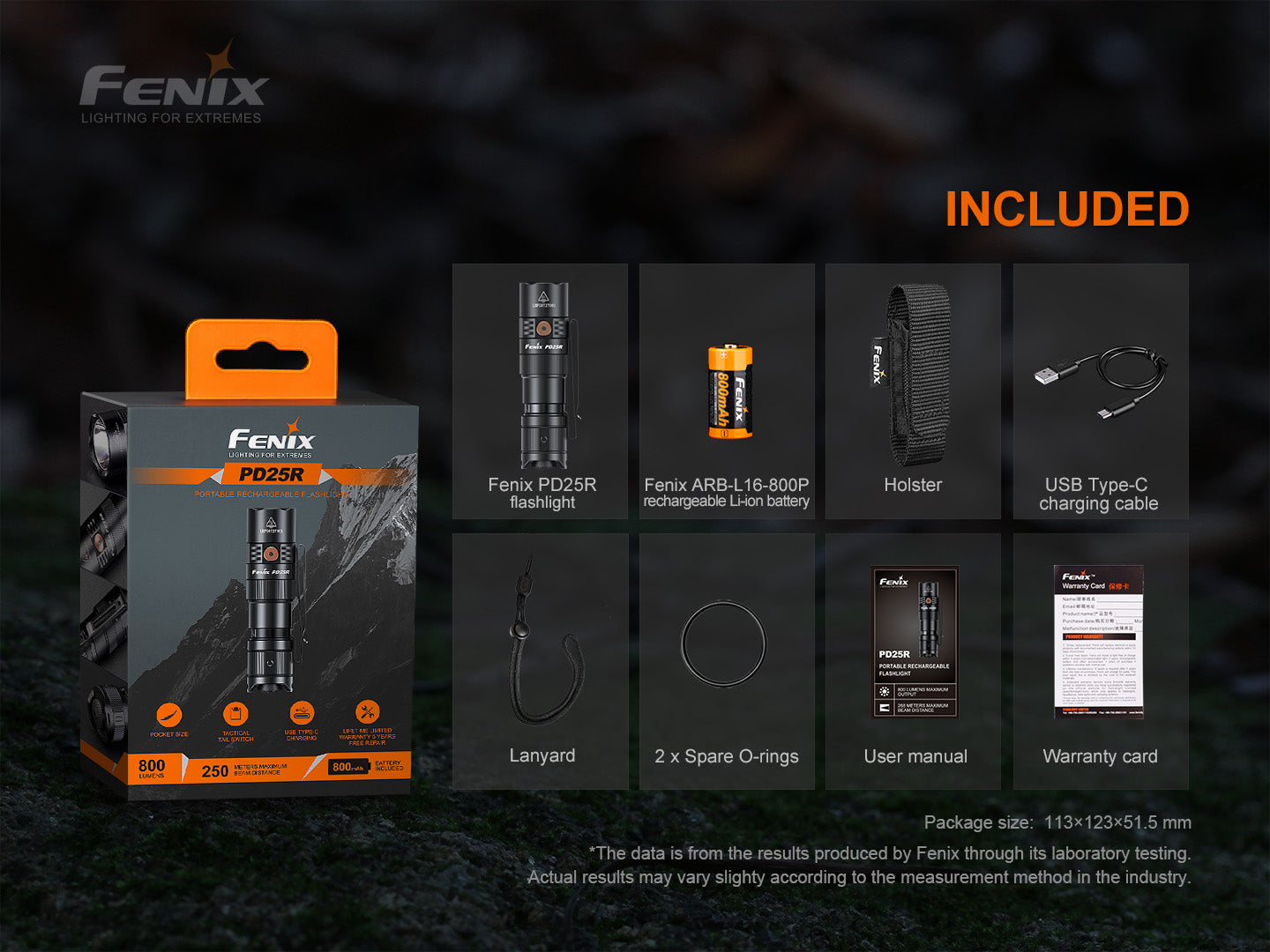 Flashlight LED Rechargeable PD25R