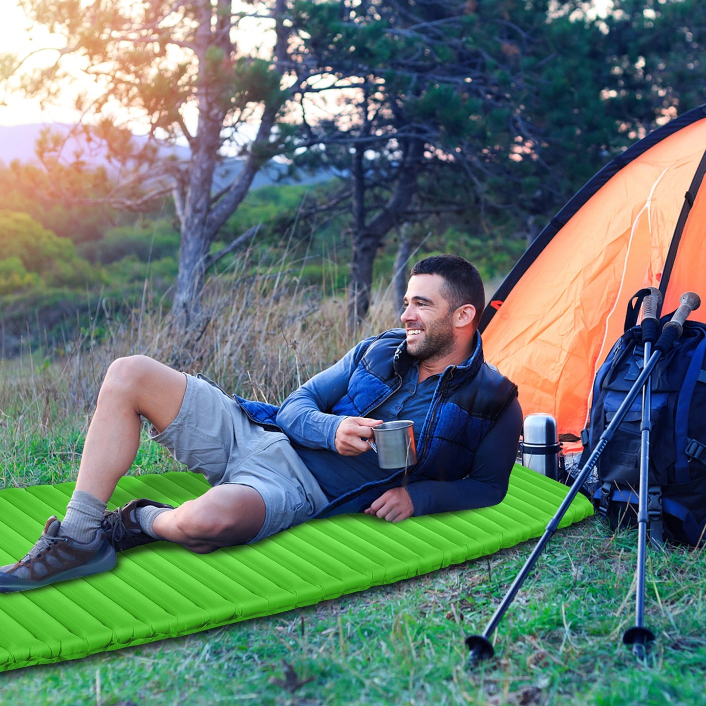 Pad Sleeping Inflatable Waterproof 3"