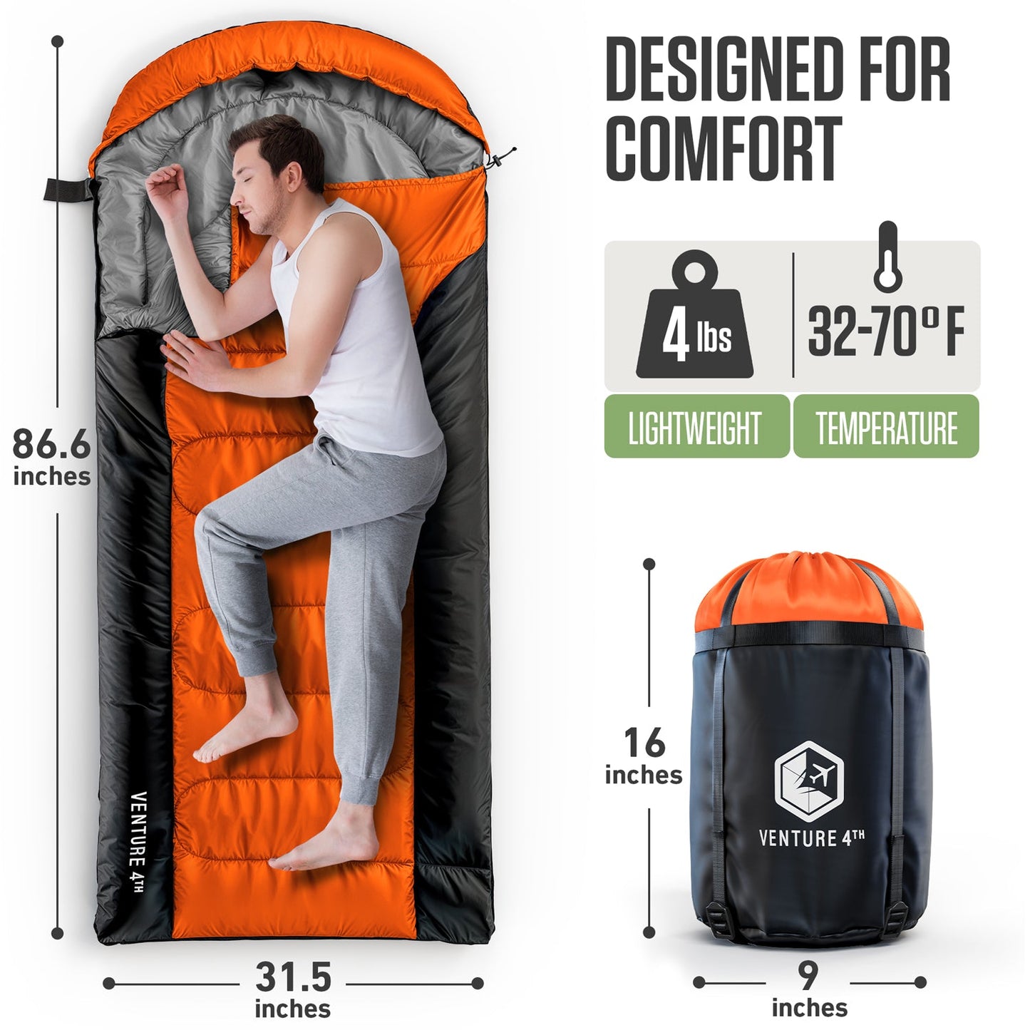 Bag Sleeping Lightweight Big/Tall XXL