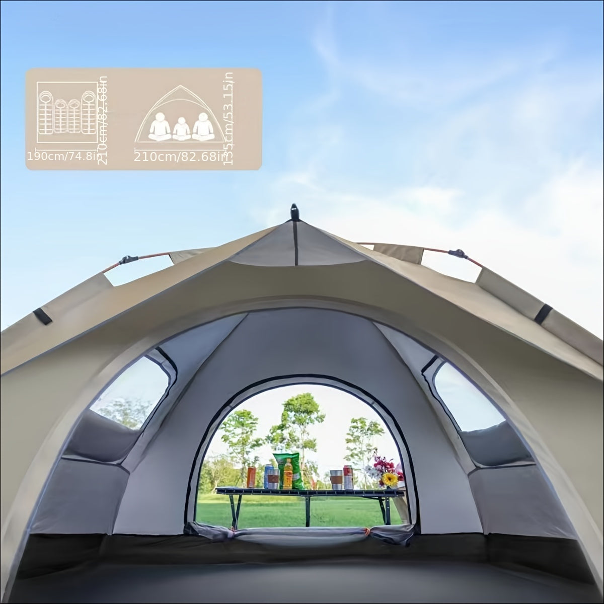 Tent Camping Quick Setup Pop Up 3-4 PAX