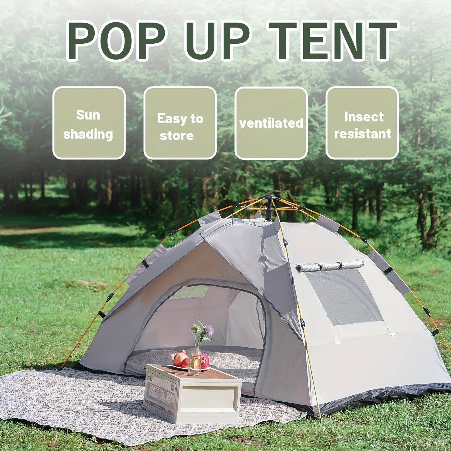Tent Camping Quick Setup Pop Up 3-4 PAX