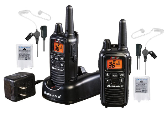AlphaLife247 Midland LXT600BB communication system and professional-grade two-way radio kit, designed for efficient, off-grid energy independence and long-term power maintenance in your essential field and emergency gear.
