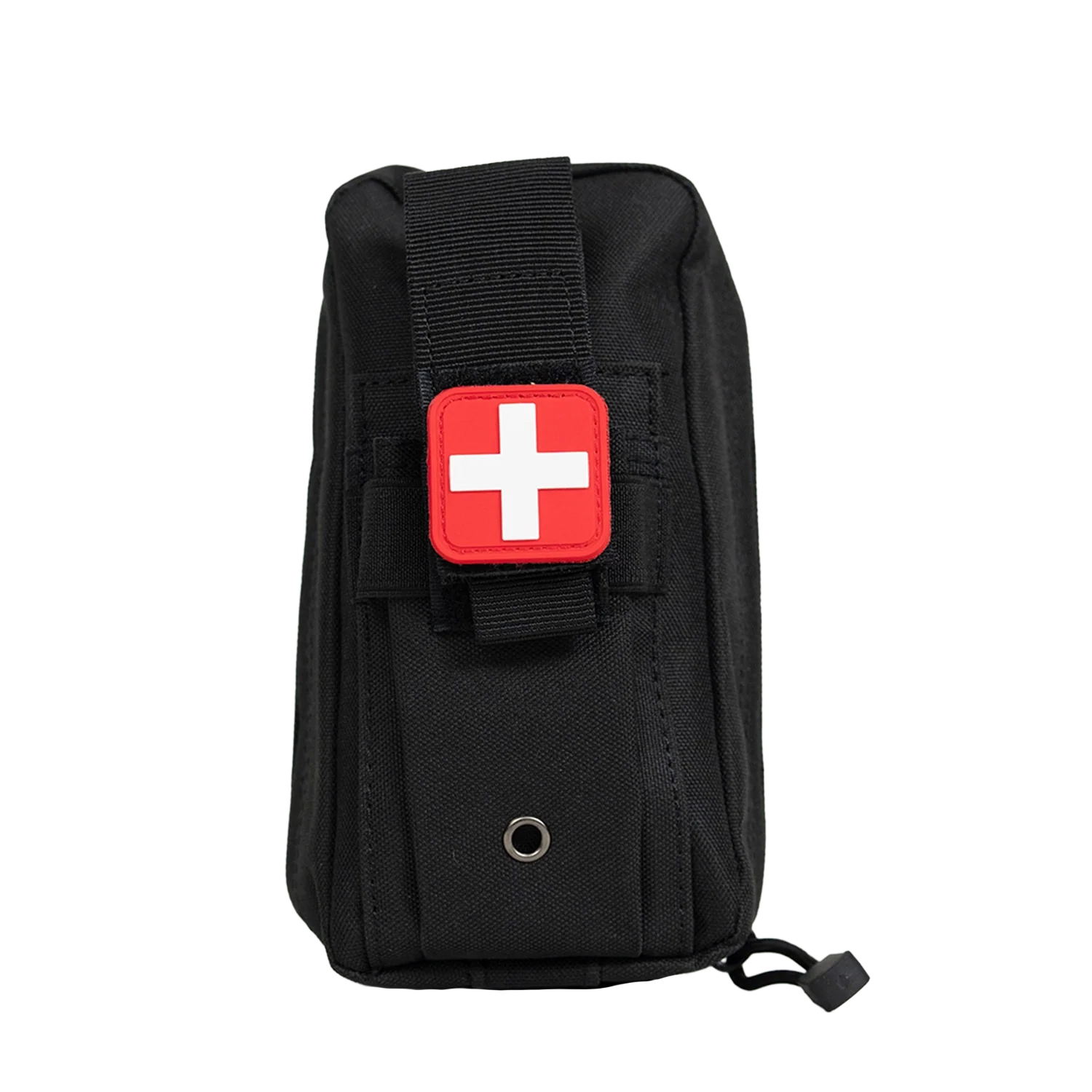 AlphaLife247 Emerge On-Hand First Aid Kit (OHFAK) black trauma pouch for severe bleeding, gunshot wounds, burns, and lacerations.