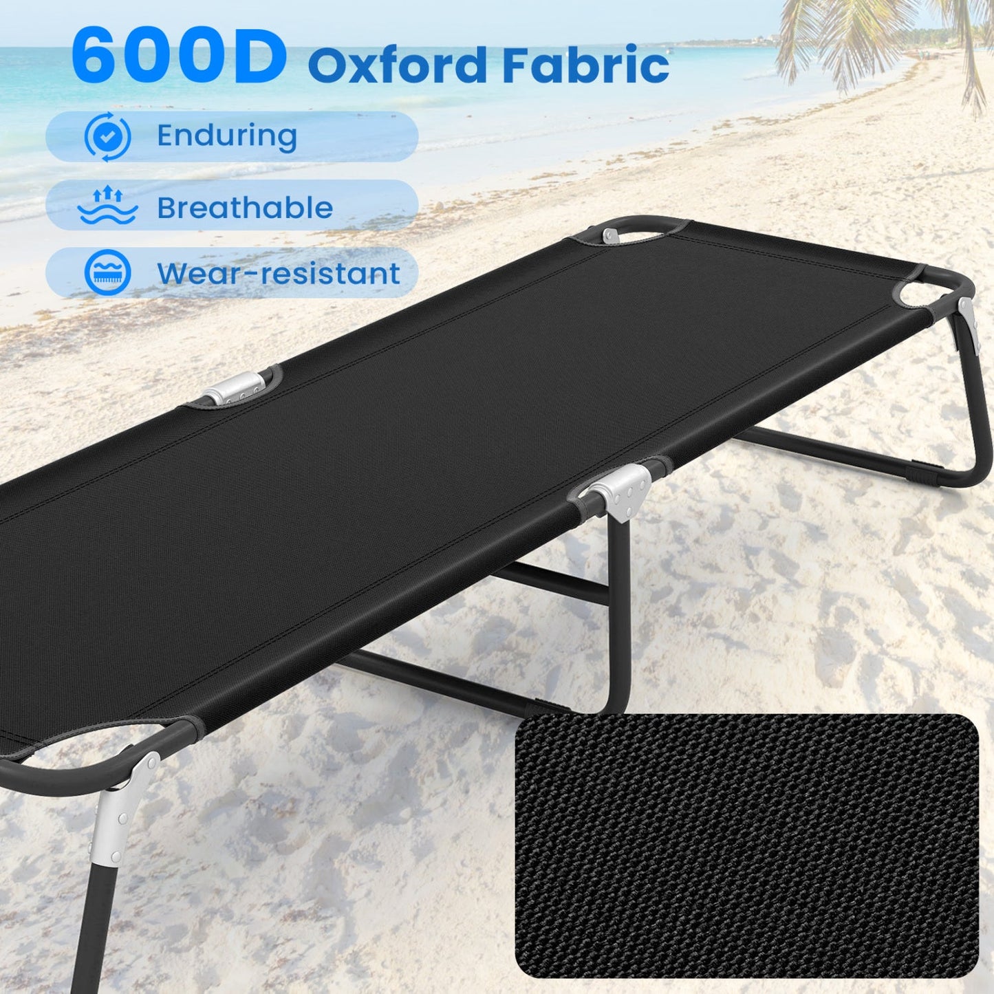Cot Bed Folding Camping/Hiking GemGear