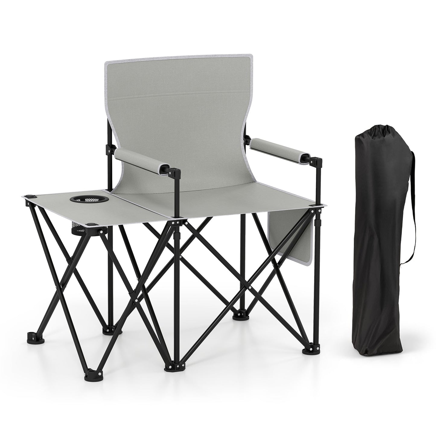 Chair Oversized w/Side Table & Storage Pockets