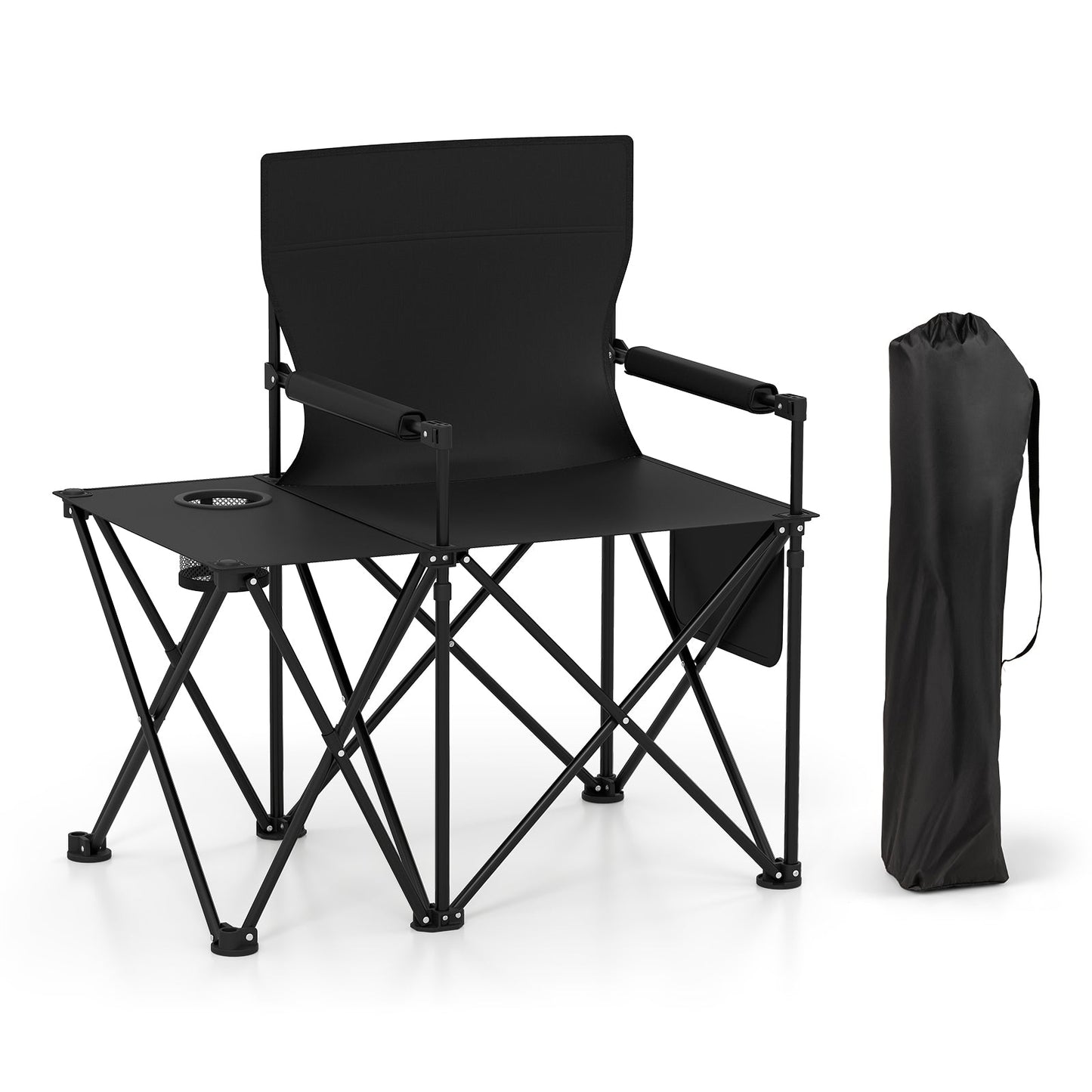 Chair Oversized w/Side Table & Storage Pockets