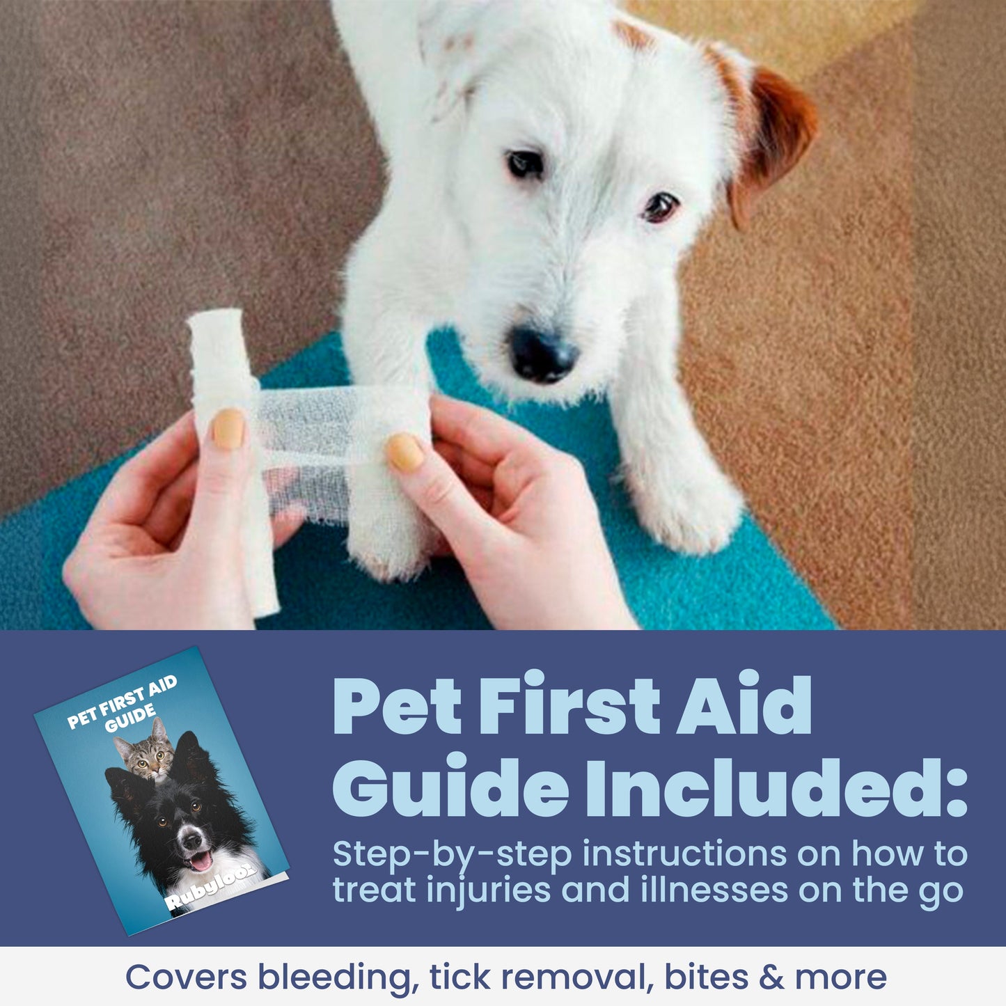 Kit First Aid Pet Dog & Cat w/Vet-Approved Essentials