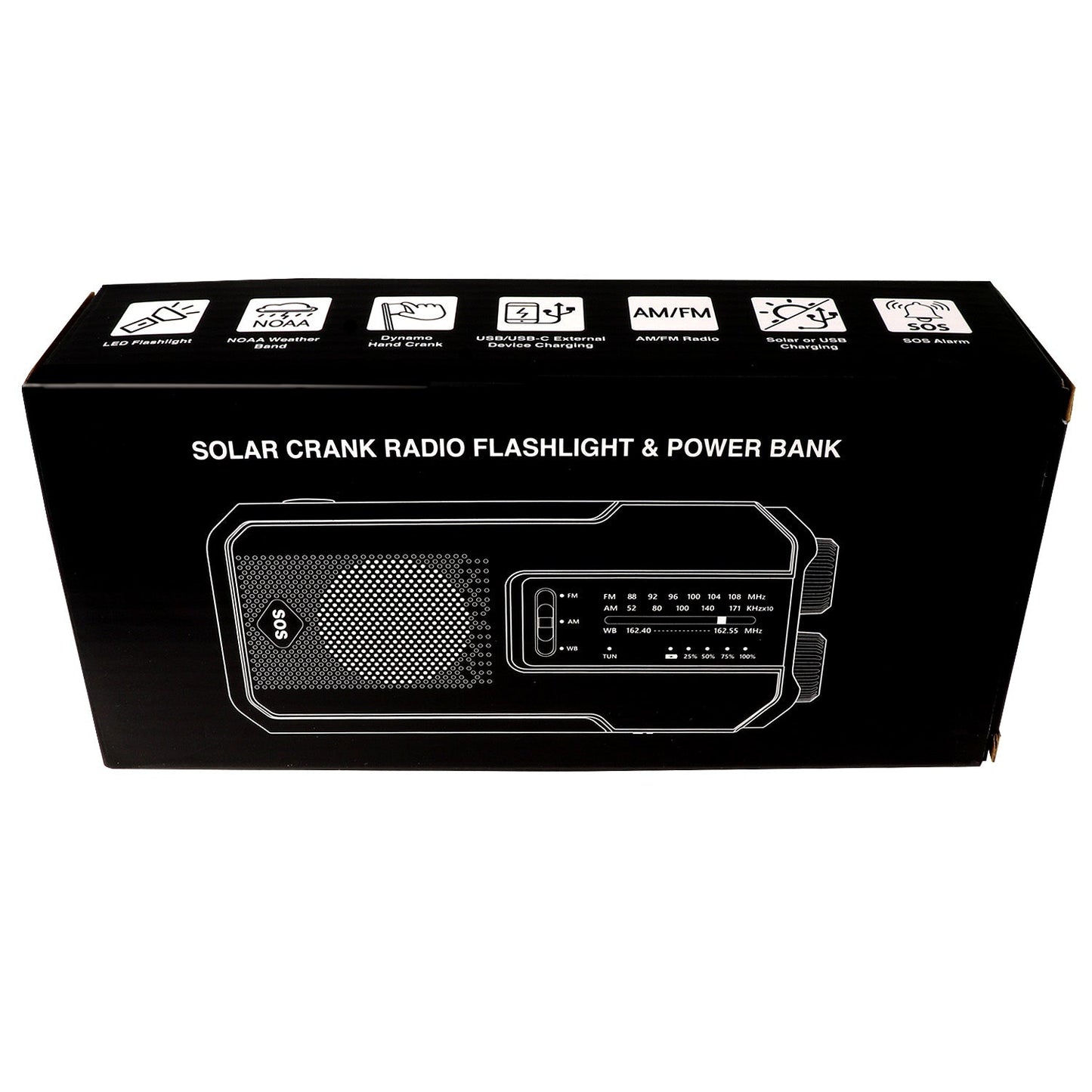 Radio Emergency QK FM/AM/NOAA/SOS/Strobe/Torch