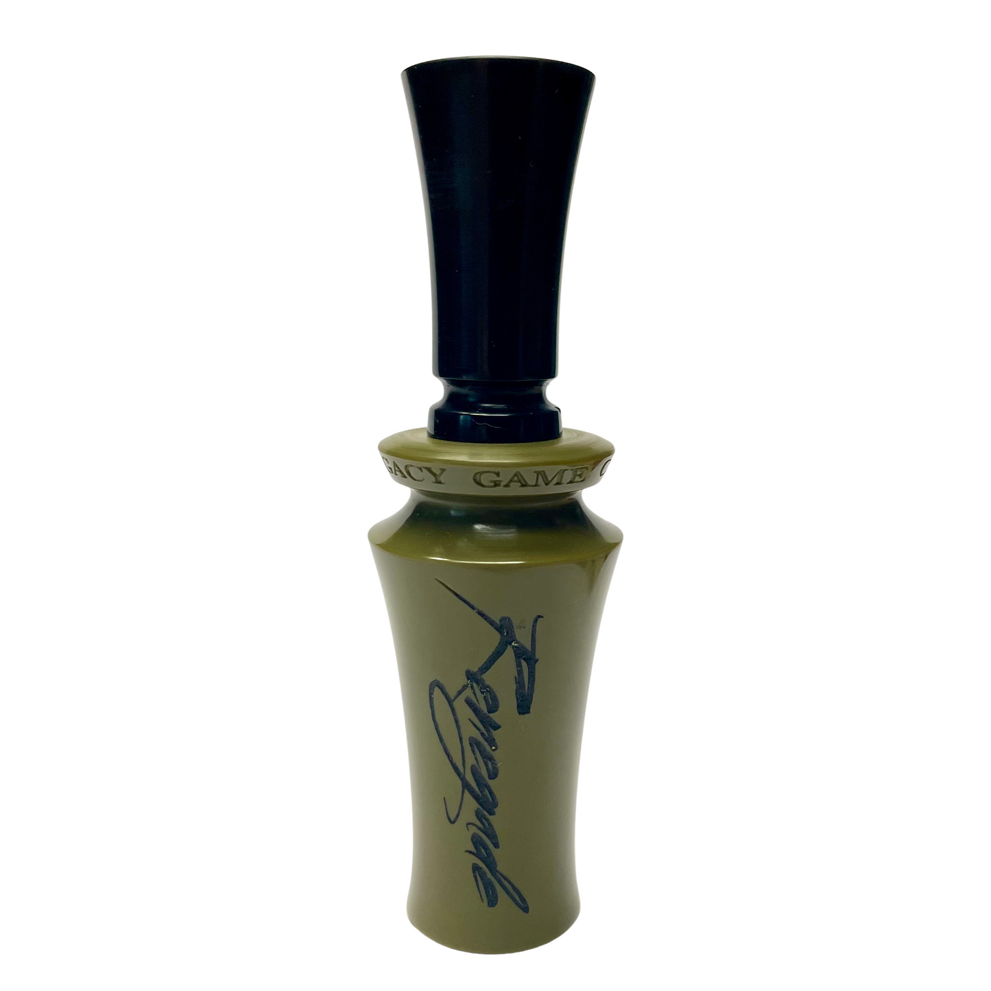 AlphaLife247 Renegade Single-Reed Duck Call, high-performance waterfowl call featuring olive finish and black insert.