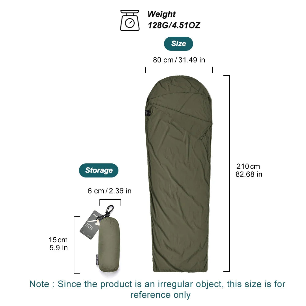 Liner Sleeping Bag Single Pax Mummy Style Ultralight