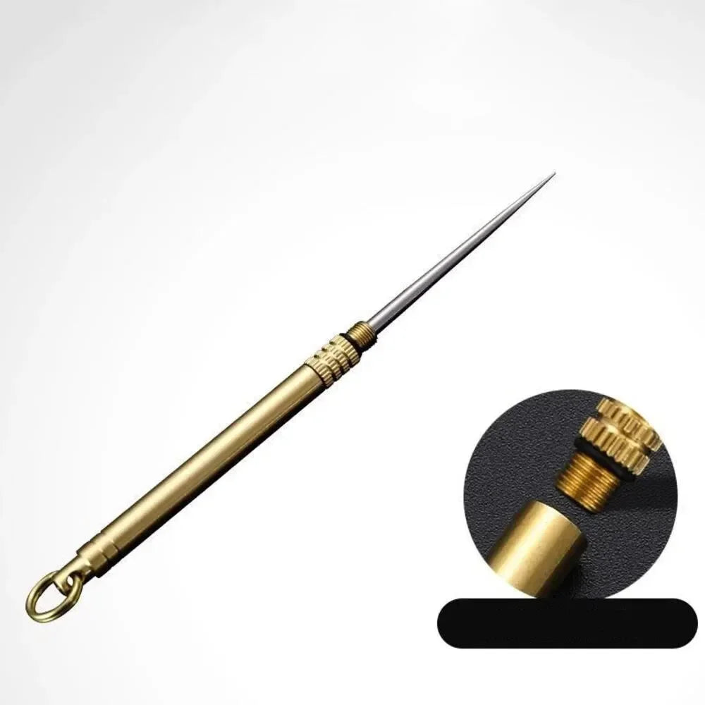 Toothpick w/Bottle Titanium/Brass Multifunctional