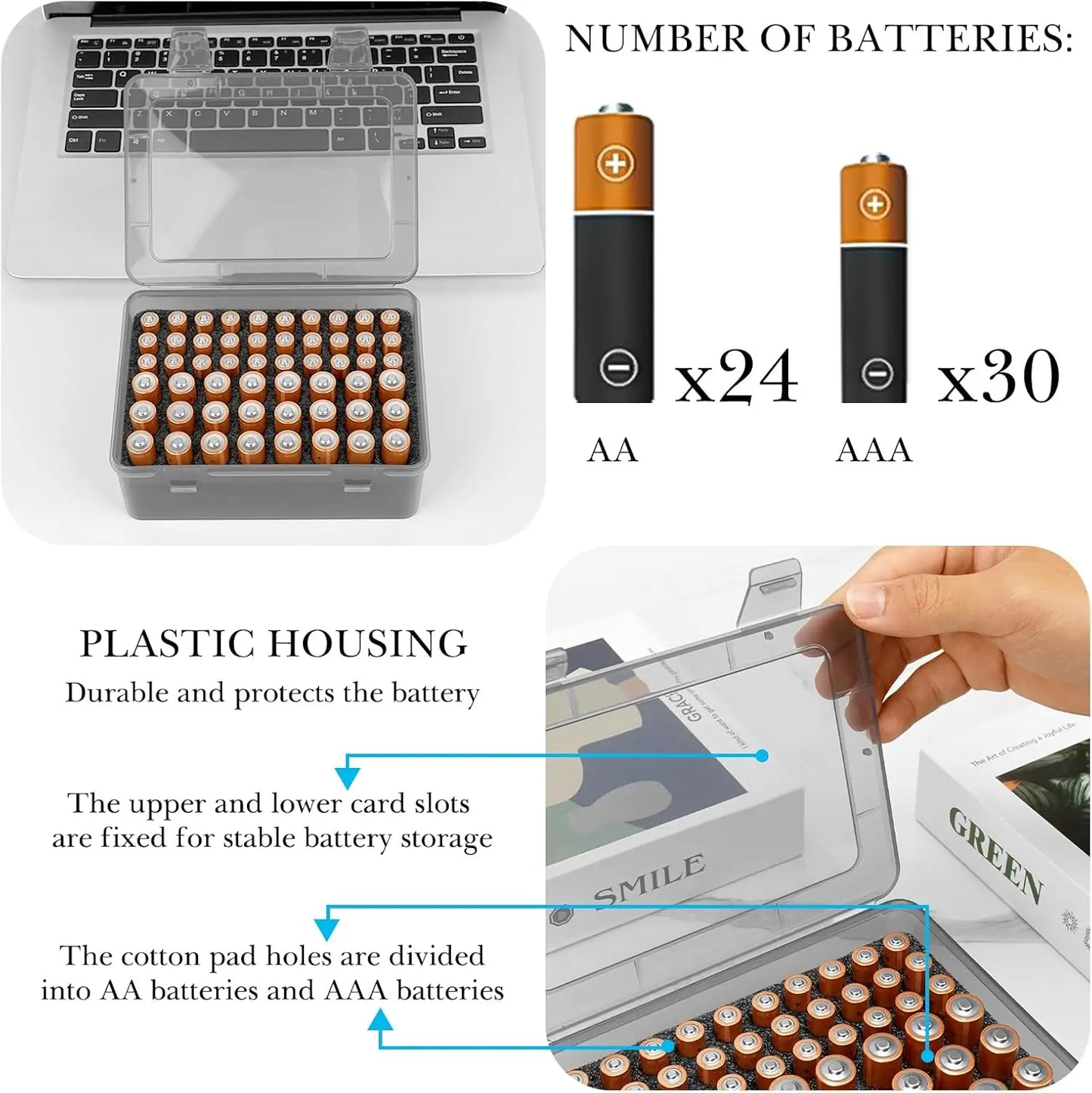 Case Storage Battery 54 Count AA/AAA